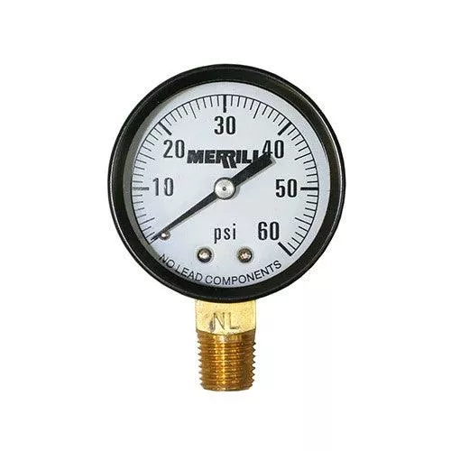 0-60 LB. PRESSURE GAUGE - NO LEAD