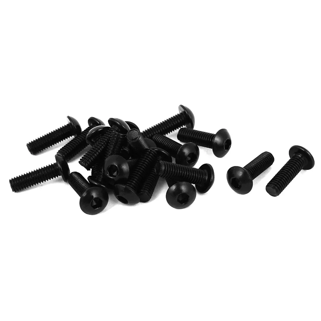 #10-32 x 5/8" UNF 10.9 Alloy Steel Hex Socket Button Head Machine Screws Black 20 Pcs