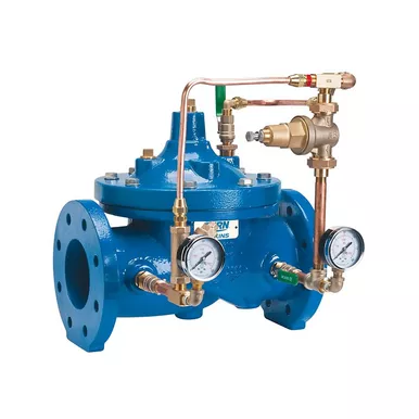 Zurn Wilkins ZW209A 2" Angle Style Pilot Operated Pressure Reducing Valve ANSI Class 150 Flanged 15-120 PSI